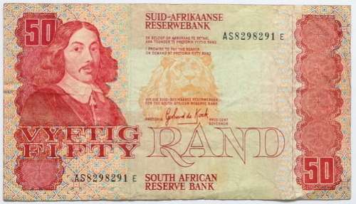 G P C DE KOCK 1984 50 RAND  3RD ISSUE