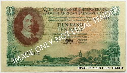 1961 M H DE KOCK 10 RAND NOTE 4TH ISSUE