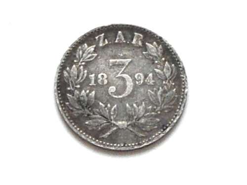 ZAR 1894  3 PENCE