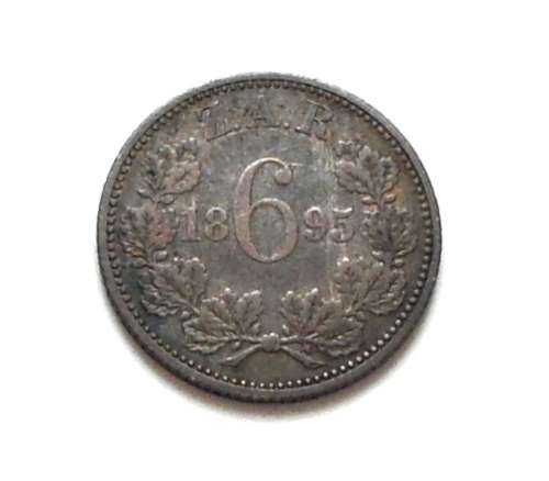 ZAR 1895 SIXPENCE