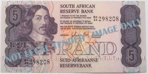 G P C DE KOCK 1984 5 RAND 3RD ISSUE EF