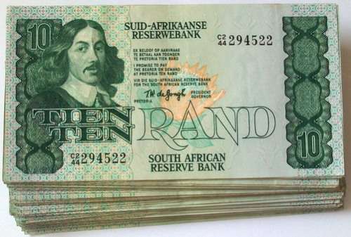 T W DE JONGH 10 RAND 4TH ISSUE (98 NOTES) BID PER NOTE