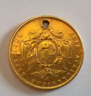 ZAR 1874 BURGERS POND "RARE" **DRILLED**