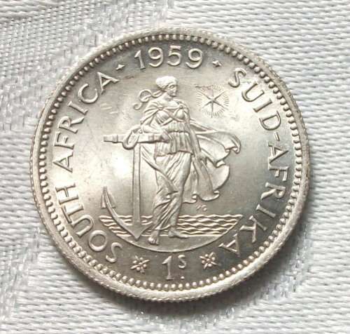 SOUTH AFRICA 1959 SHILLING **EXCELLENT**