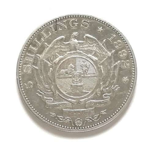 1892 ZAR DOUBLE-SHAFT 5 SHILLING **RARE**
