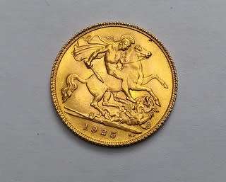 UNION S.A. 1925 HALF GOLD SOVEREIGN