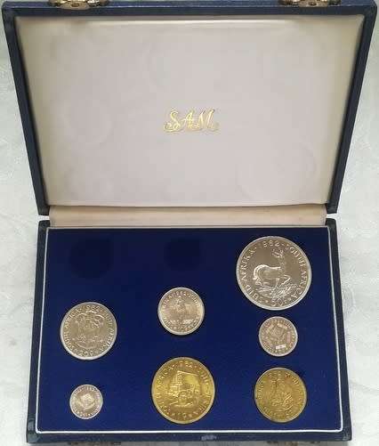 R S A  1962 SHORT PROOF SET S.A.M. BLUE BOX  **NO GOLD**