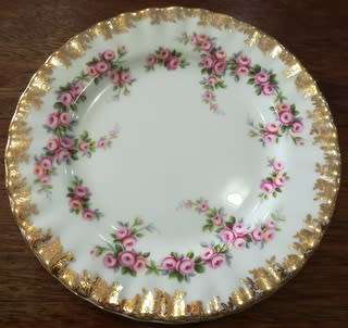 ROYAL ALBERT "DIMITY ROSE" BREAD/CAKE PLATE 160 MM - 4 AVAILABLE **BID PER ITEM**