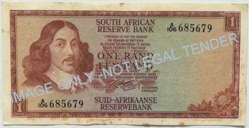 G RISSIK 1966 1 RAND NOTE 2ND ISSUE
