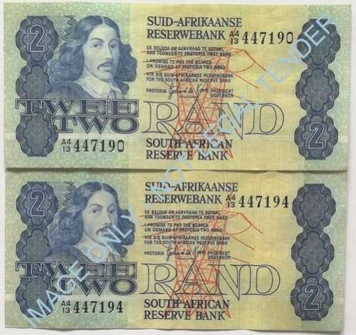 GPC DE KOCH  1981 2 RAND 1ST ISSUE 2 NOTES **BID PER NOTE**