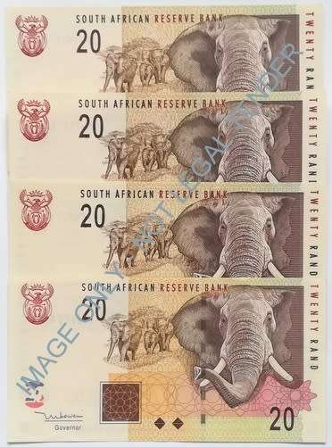 TT MBOWENI 20 RAND 3 NOTES EF **BID PER NOTE**
