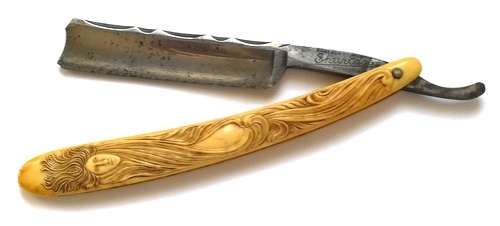 STRAIGHT RAZOR 2547 ROBESON SURE EDGE ROCHESTER N.Y. ORNATE HANDLE