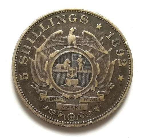 ZAR 1892 SINGLE SHAFT 5 SHILLINGS