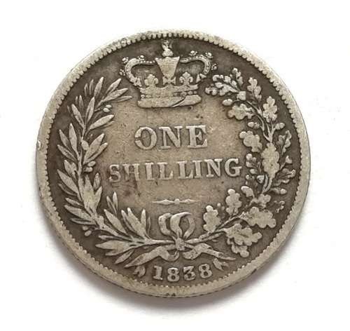 GREAT BRITAIN 1838 SILVER SHILLING