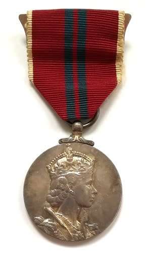 FULL SIZE OFFICIAL STERLING SILVER 1953 CORONATION MEDAL