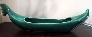 LUCIA WARE GREEN GONDOLA  VASE  330 X 85 X 35 MM