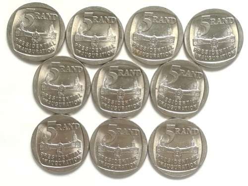 RSA 1994 PRESIDENTIAL INAUGURATION 5 RAND (10 COINS)