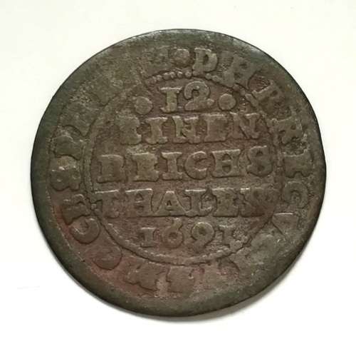 GERMAN STATES 1691 1/12 REICHS THALER