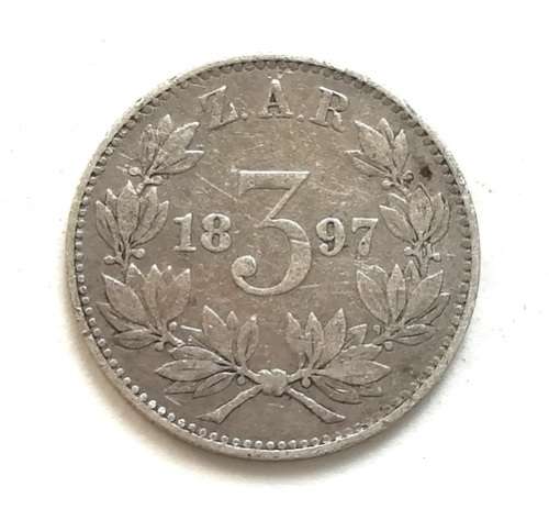 ZAR 1897 3 PENCE