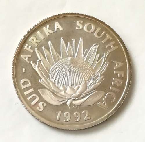 S A 1992 SILVER 1 RAND COINAGE CENTENNIAL UNC