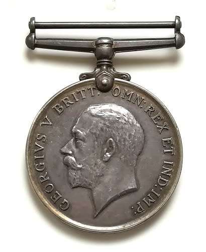 WW1 1914-1918 WAR MEDAL PTE E CHAMBERS 3RD SAI