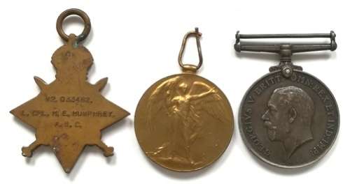 WW1 3 MEDALS M2 033462 L CPL ME HUMPHREYS A S C