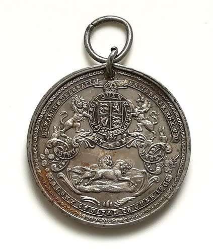 1902 EDWARD V11 SILVER CORONATION MEDAL "NATAL"28MM