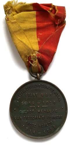 WW1 1914-1919 PRETORIA CITIZENS SERVICE MEDAL 34MM