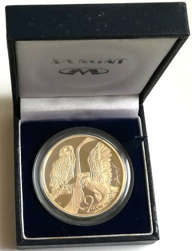 2003 2 RAND 1 OUNCE **SILVER** PROOF COIN "MARTIALS + BATELEUR EAGLES"