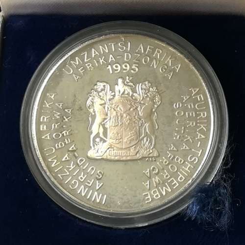 1995 2 RAND 1 OUNCE **SILVER** PROOF COIN "UNITED NATIONS"