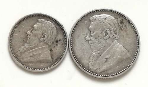ZAR 1897 3 + 6 PENCE (2 COINS)