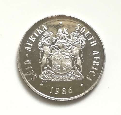 1986 R S A SILVER 1 RAND "JOHANNESBURG (1886-1986)" UNC