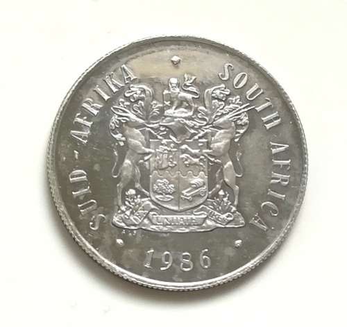 1986 R S A SILVER 1 RAND "JOHANNESBURG (1886-1986)" UNC