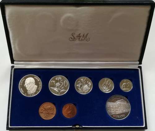R S A 1985 PROOF SET BLUE S A M BOX **SILVER RAND**