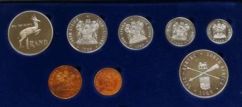 R S A 1985 PROOF SET BLUE S A M BOX **SILVER RAND**