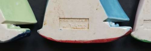 IRISH WADE "SAILINH SHIPS/YACHTS" SET 3 GRADUATED HEIGHT 80-110MM