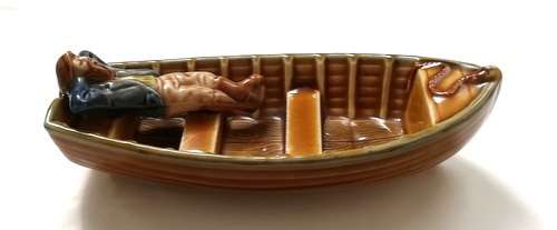 WADE MAN IN ROWING BOAT 40X150MM EXCELLENT 65X16MM