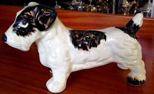 CROWN DEVON LARGE DOG WITH PATCHES STANDING 285X170MM