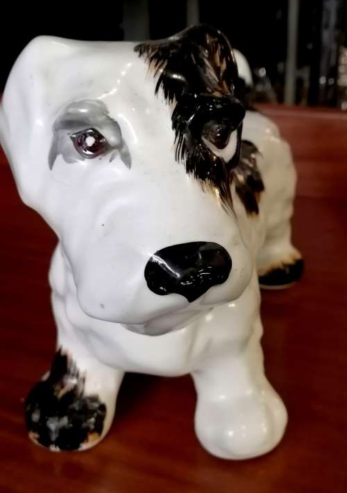 CROWN DEVON LARGE DOG WITH PATCHES STANDING 285X170MM