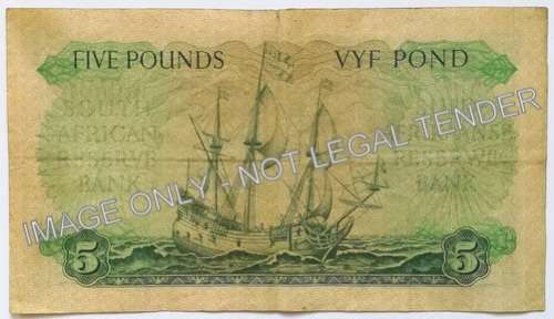 M H DE KOCK 1958 5 POUNDS **FILLER NOTE**