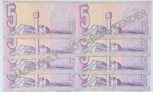 G P C DE KOCK 1981 2ND ISSUE 5 RAND VF 8 NOTES SEQUENCE