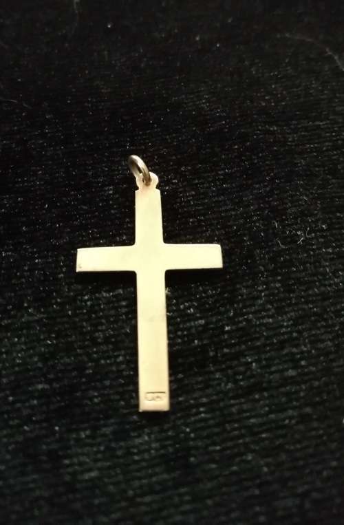 9CT ROSE  GOLD CROSS PENDANT TOTAL WEIGHT 1.1 GRAMS 29X18MM