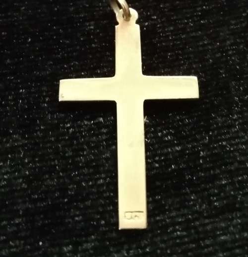 9CT ROSE  GOLD CROSS PENDANT TOTAL WEIGHT 1.1 GRAMS 29X18MM