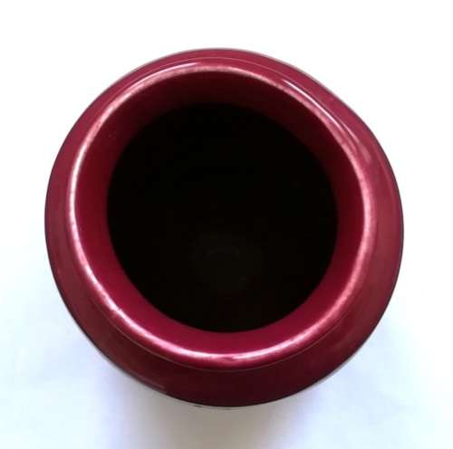 LUCIA WARE MAROON/RED FLORAL VASE 160MM