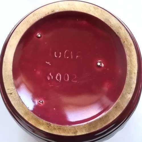 LUCIA WARE MAROON/RED FLORAL VASE 160MM