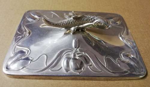 PAIR W M F ART NOUVEAU SARDINE SERVERS/DISHES - ORIGINAL GLASS **EXCELLENT** 220MM