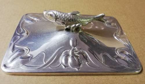 PAIR W M F ART NOUVEAU SARDINE SERVERS/DISHES - ORIGINAL GLASS **EXCELLENT** 220MM