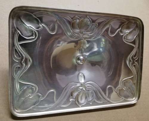 PAIR W M F ART NOUVEAU SARDINE SERVERS/DISHES - ORIGINAL GLASS **EXCELLENT** 220MM