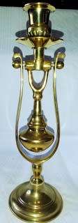 SINGLE  SOLID BRASS GIMBALS- SHIP'S CANDLE HOLDER 290 X 85MM