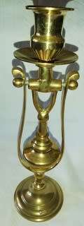 SINGLE  SOLID BRASS GIMBALS- SHIP'S CANDLE HOLDER 290 X 85MM